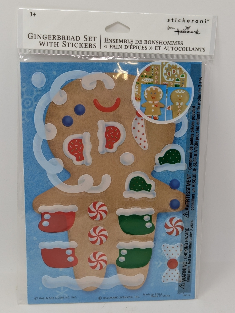 Hallmark Stickeroni Stickers Gingerbread Craft Set